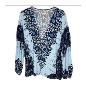 Free People Birds of a Feather Floral Boho Top S